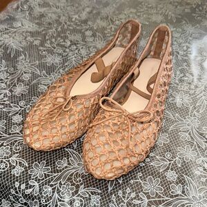 Loeffler Randall Beige Woven Loafers